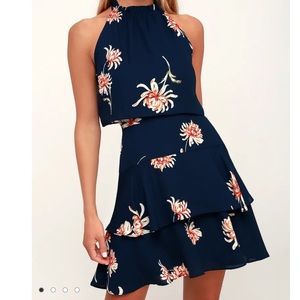 BB Dakota Navy with floral print dress